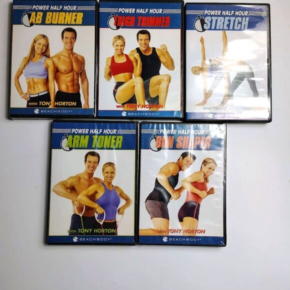 Lot 5 Beachbody Thirty Minute Exercise DVDs Thighs Abs Stretch Arms Buns - Picture 1 of 2